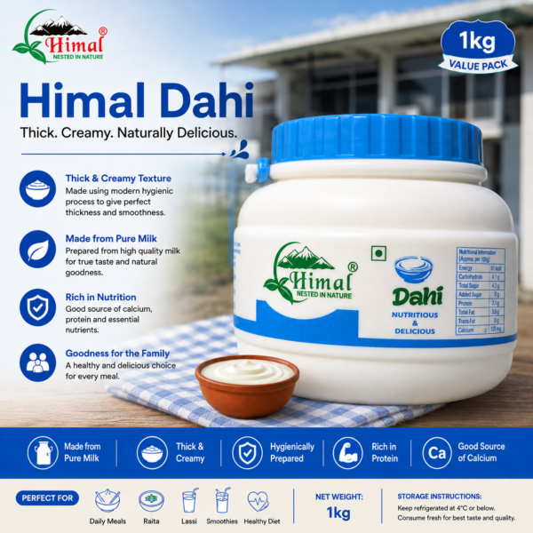 Himal Dahi 1kg – Thick, Creamy & Family Fresh