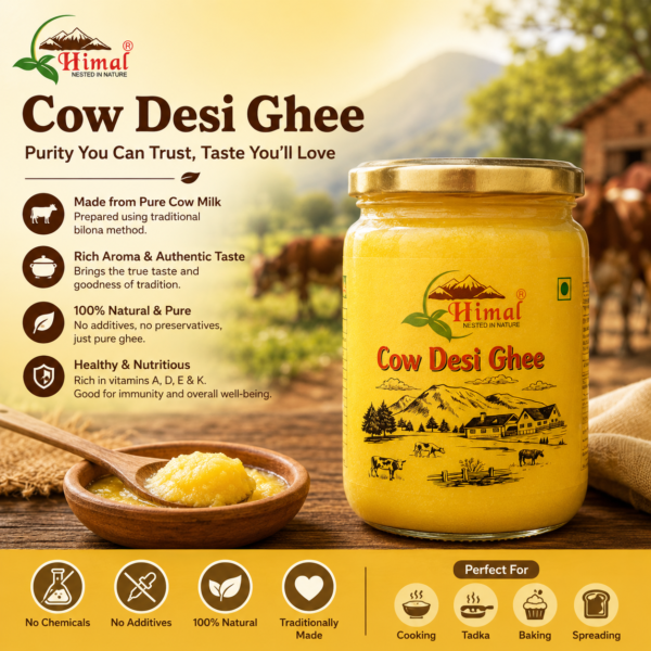 Himal Cow Desi Ghee – Pure Tradition in Every Spoon (500ml)